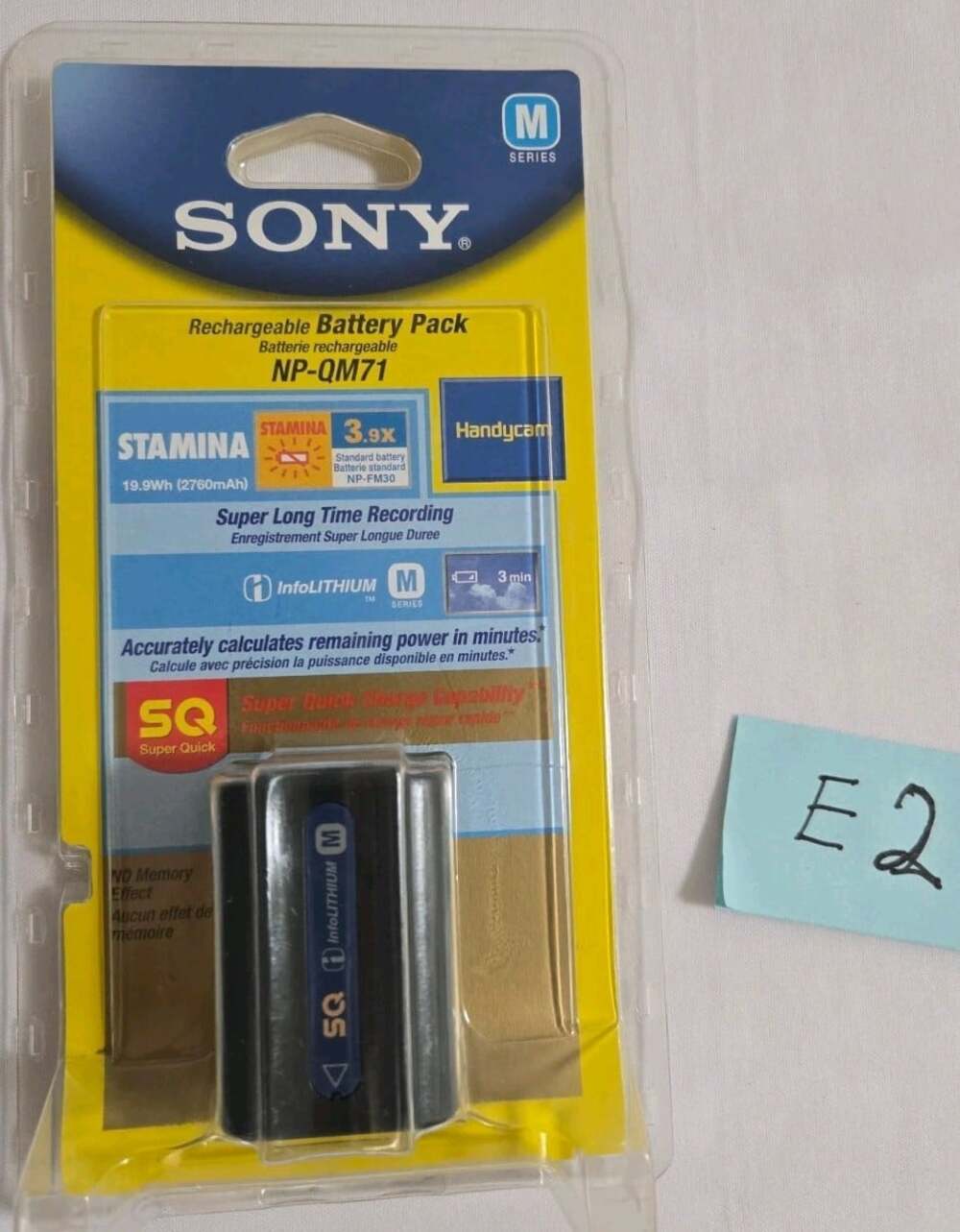 NEW Sealed Sony NP-QM71 Rechargeable Handycam Battery Pack